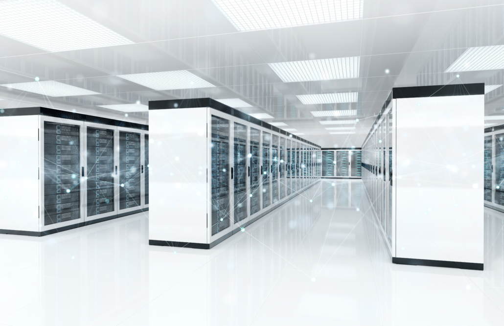 Rendering eines Serverraums in einem Rechenzentrum